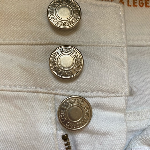 Love & Legend - White Jean Shorts - Picture 3 of 9